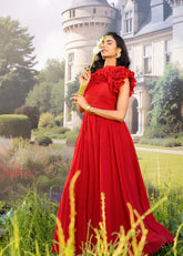 Scarlet Whispers – The Castle Flare Red Dress